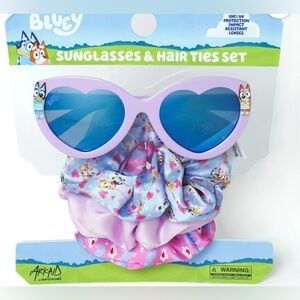 🔴‎ 3/$12 Sunglasses & Hair Ties Set - Purple and Blue! NEW!